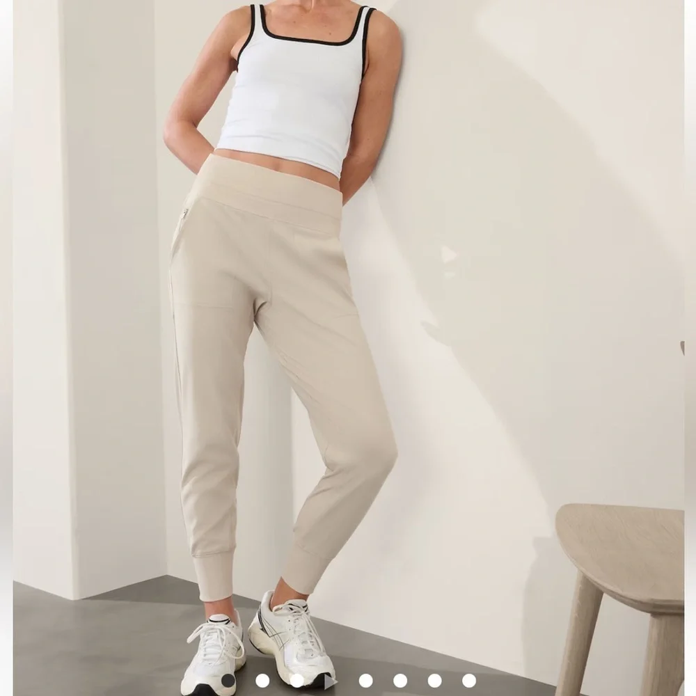 Athleta Gray Track Pants Relaxed Fit Joggers